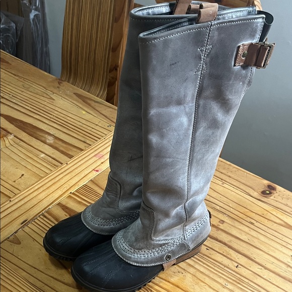 Sorel Slimpack Tall Equestrian Riding Boot Gray - Picture 9 of 11